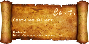 Cserepes Albert névjegykártya